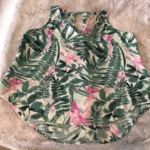 Size XL floral blouse tank top